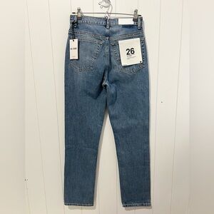 Re/Done  NWT Moon Stoned Stud 70S Straight denim jeans size 26 blue high rise
